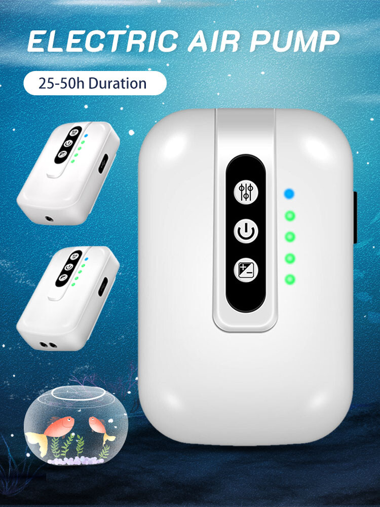 Rechargeable Portable Rechargeable Air pump aquarium fish tank Oxygen Pump New