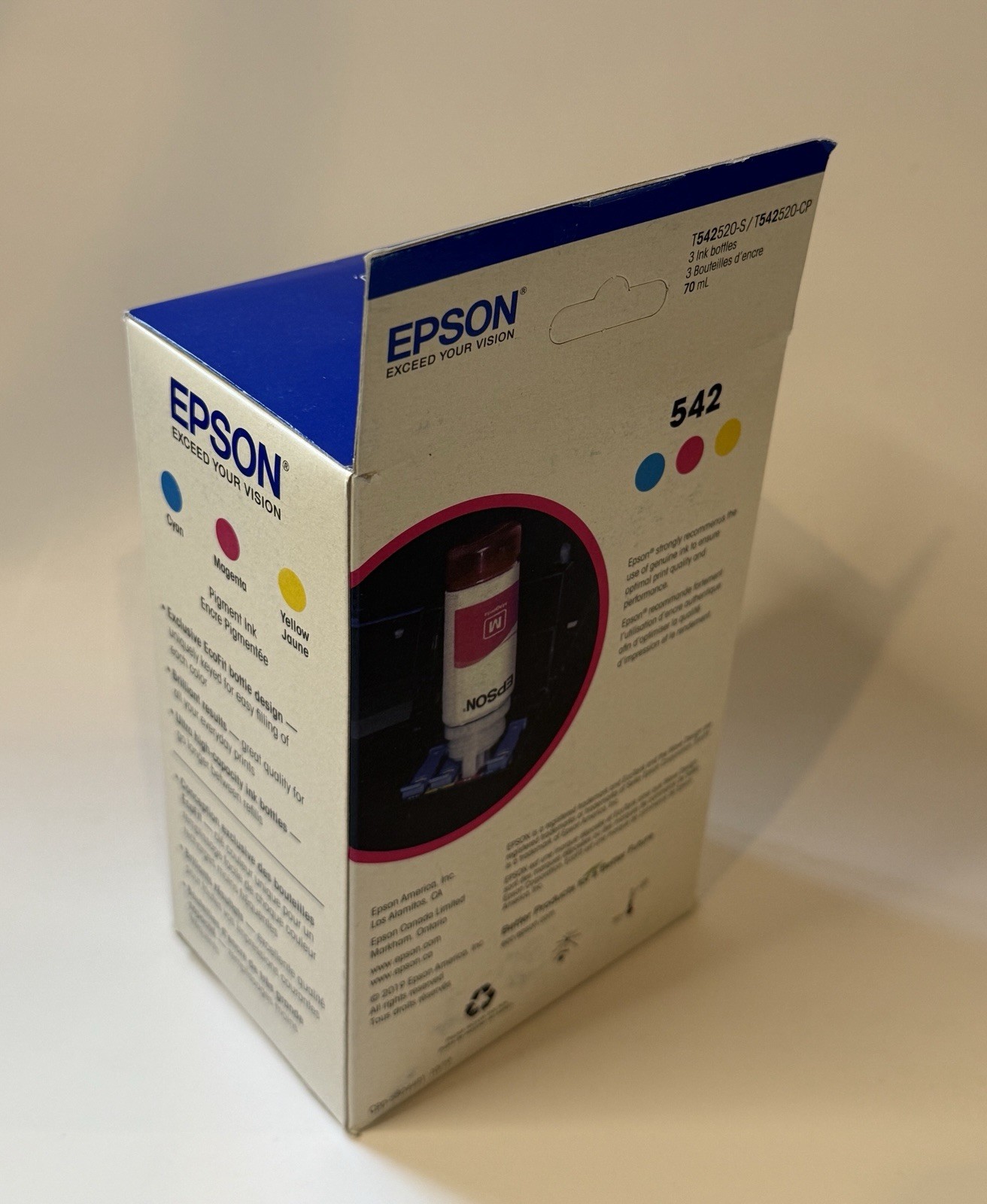 Genuine Epson 542 Ink Bottle 3 Pack for ET-5150 ET-5850 ET-16500 ST-C8000 NEW US