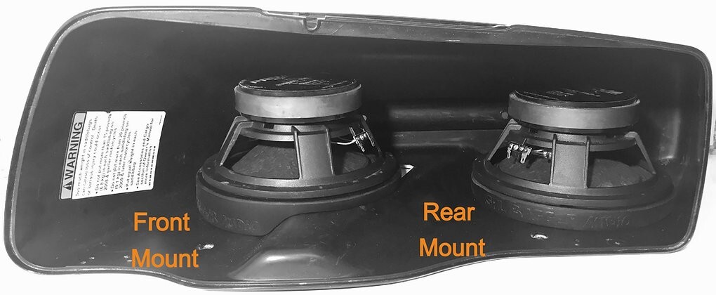 8" Rear Harley Saddlebag Speaker Mounting Ring Adapters 2014-2023