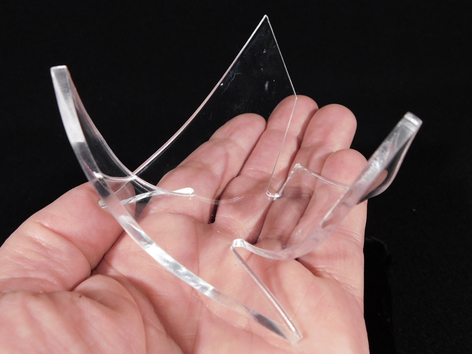 Display Stand Three Post TWIST Design Clear Lucite Medium Size