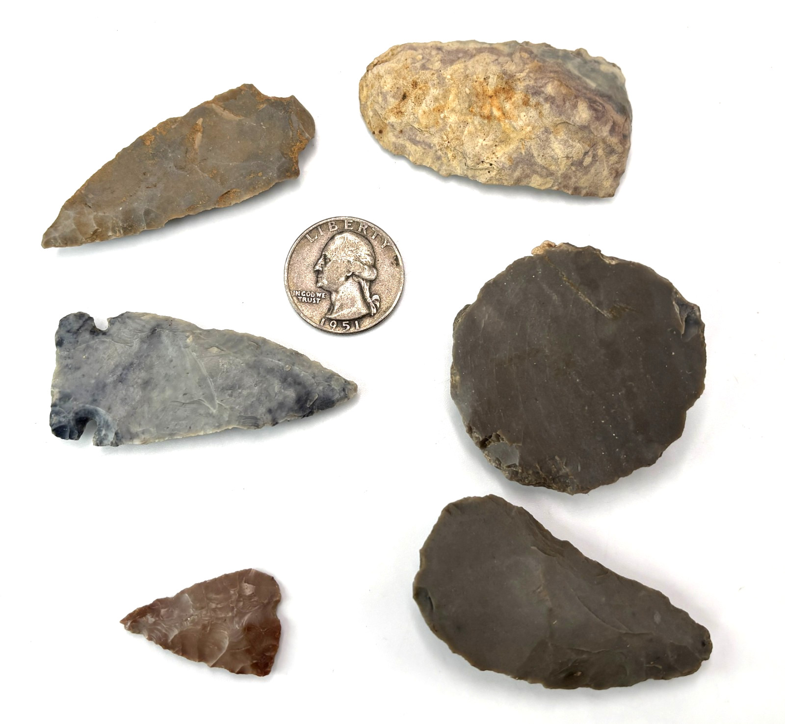 Authentic Native American Arrowheads Artifacts Flint & Chert Kentucky Find