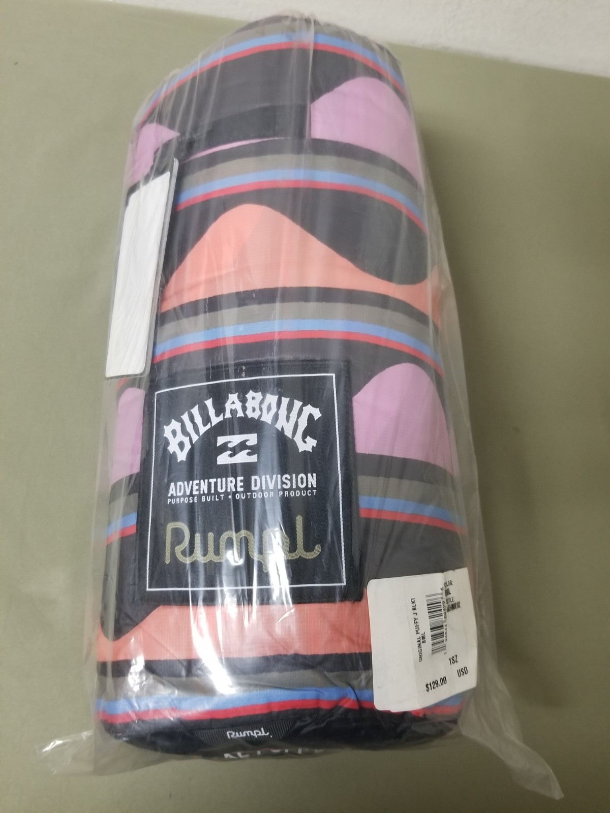 New Billabong Rumpl Adventure Division Puffy Blanket.