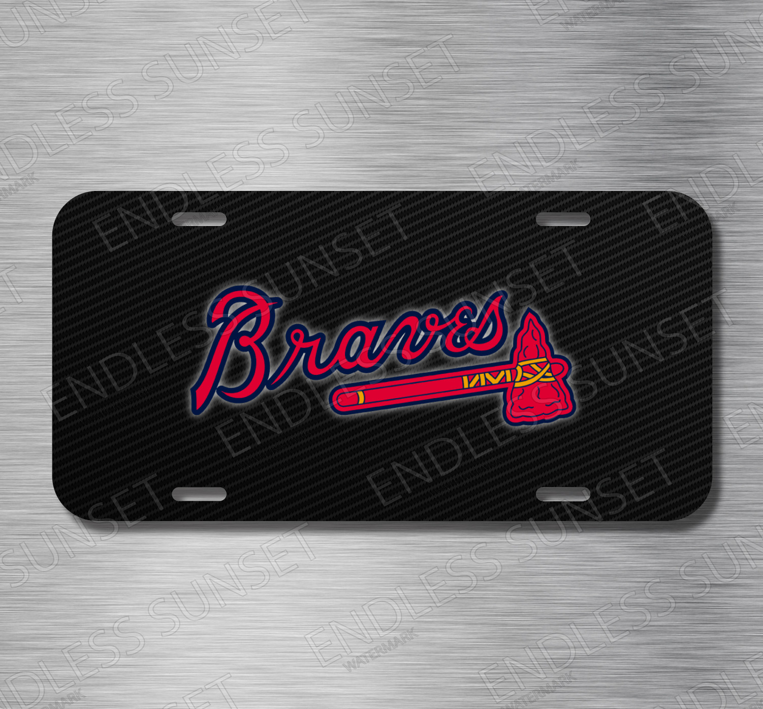 NEW Atlanta Braves Aluminum License Plate CAR SUV Truck
