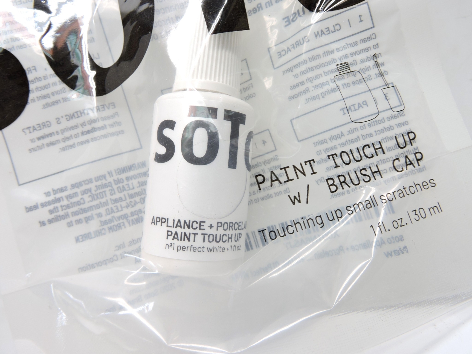 Soto White Paint Touch Up Appliance+Porcelain High-Gloss (No. 01) Perfect White