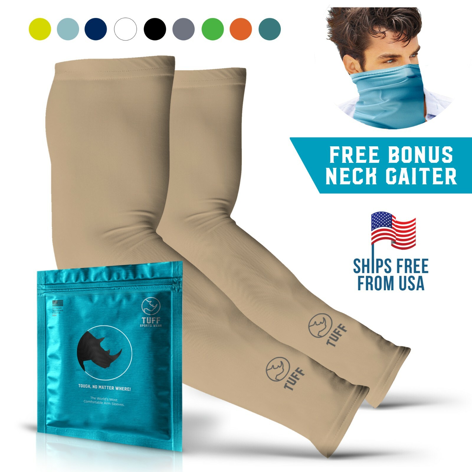 Tattoo Cover Up Arm Sleeves 1 Pair 10 colors for Men Women Compression Sleeve