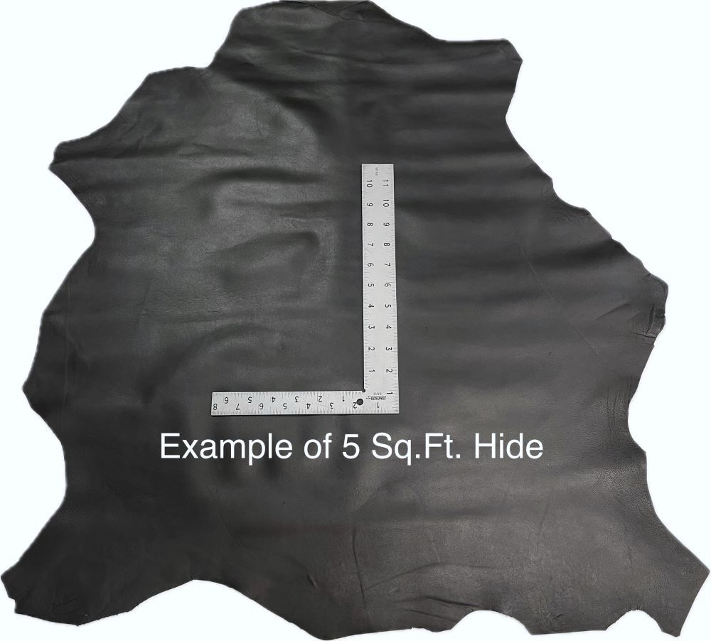 Premium Quality Lambskin Nappa Leather Hide 1.5 oz Black 4-5 Sq. Ft.