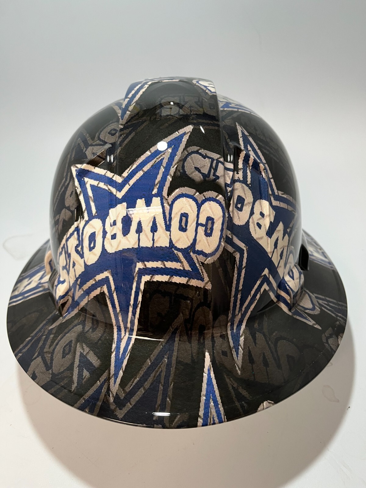 New Full Brim Hard Hat Custom Hydro Dipped DALLAS COWBOYS