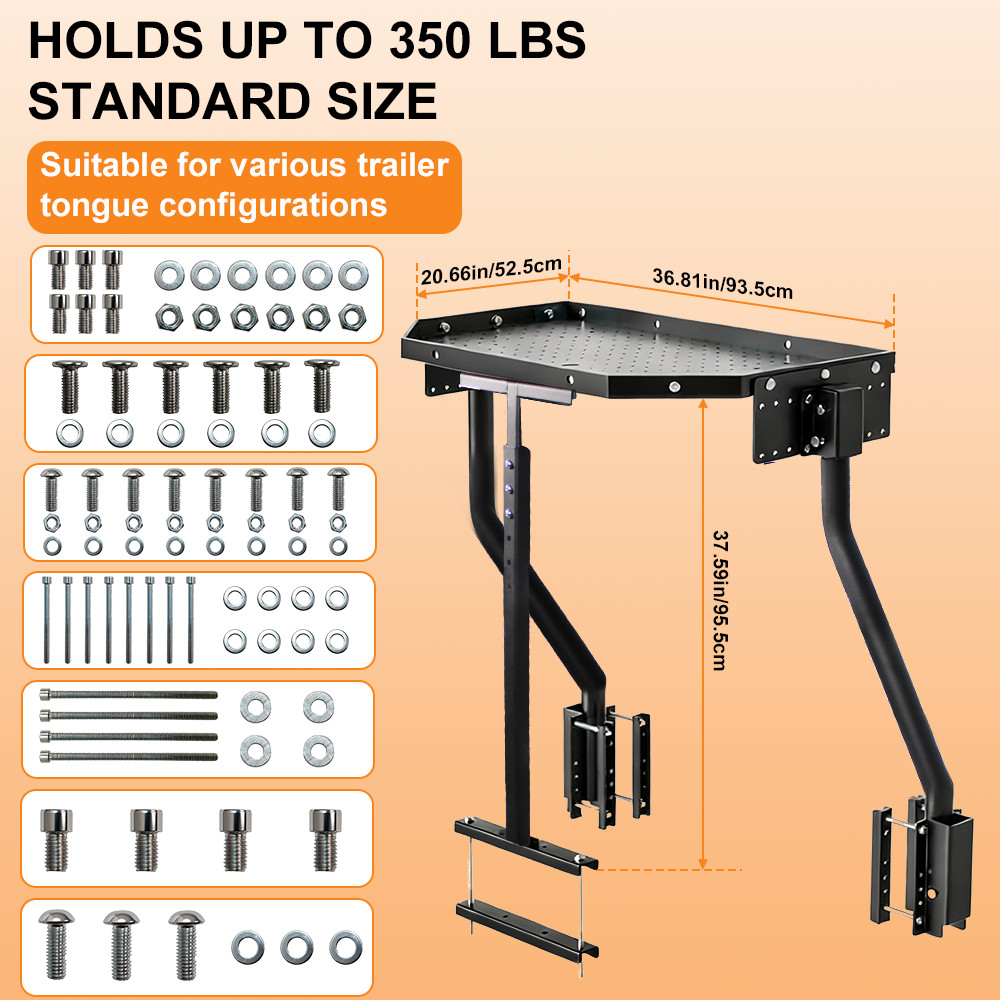 350 lbs Capacity CC-255 Trailer Tray For Adjustable "A" Frame Trailers Durable