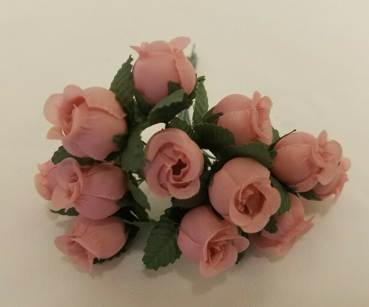 Lot 144 pcs Pink Artificial Rosebuds Roses Millinery Craft Flowers 16mm 5/8"