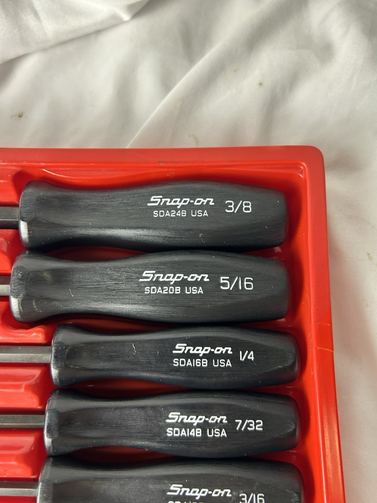 RARE Snap-On Hex Allen Wrench Set SDA5B-SDA24B Black Handles 13 Piece
