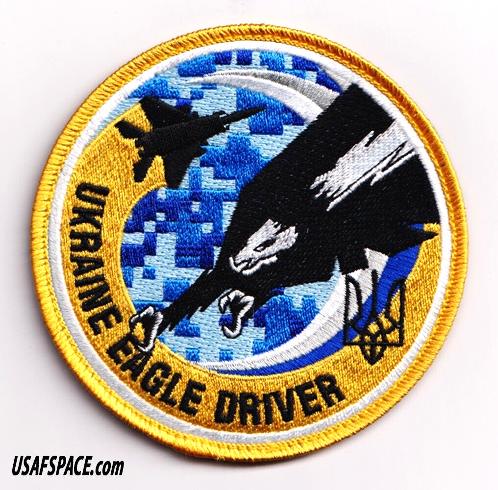 USAF 194TH FIGHTER SQ-F-15C-UKRAINE EAGLE DRIVER-FRESNO ANGB- ORIGINAL VEL PATCH