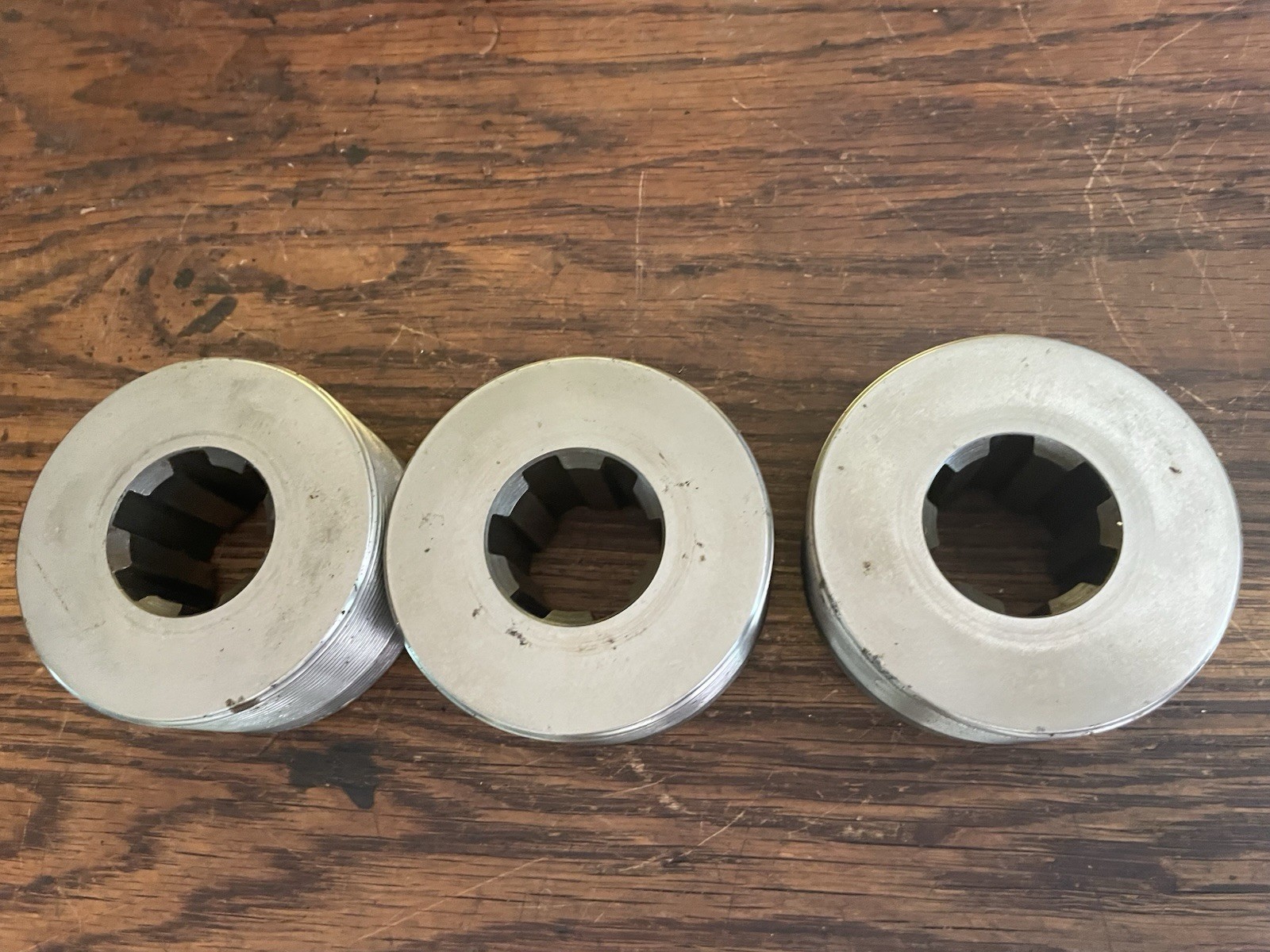 Set 3 Sterling Round Thread Rolling Dies 12733-1 D-2 A-5 7/8-14 UNR 3B13-4 Indus