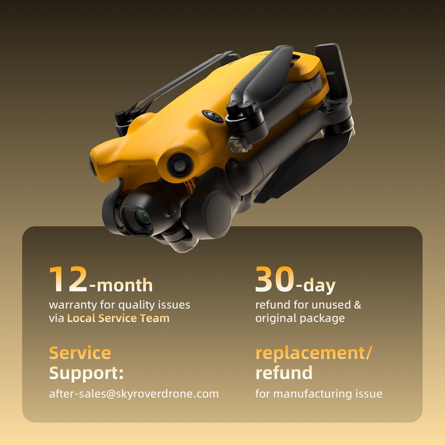 SKYROVER X1 Fly More Drone Combo Camera 4K,8K Photo,360°,3 Battery,96 Min Flight