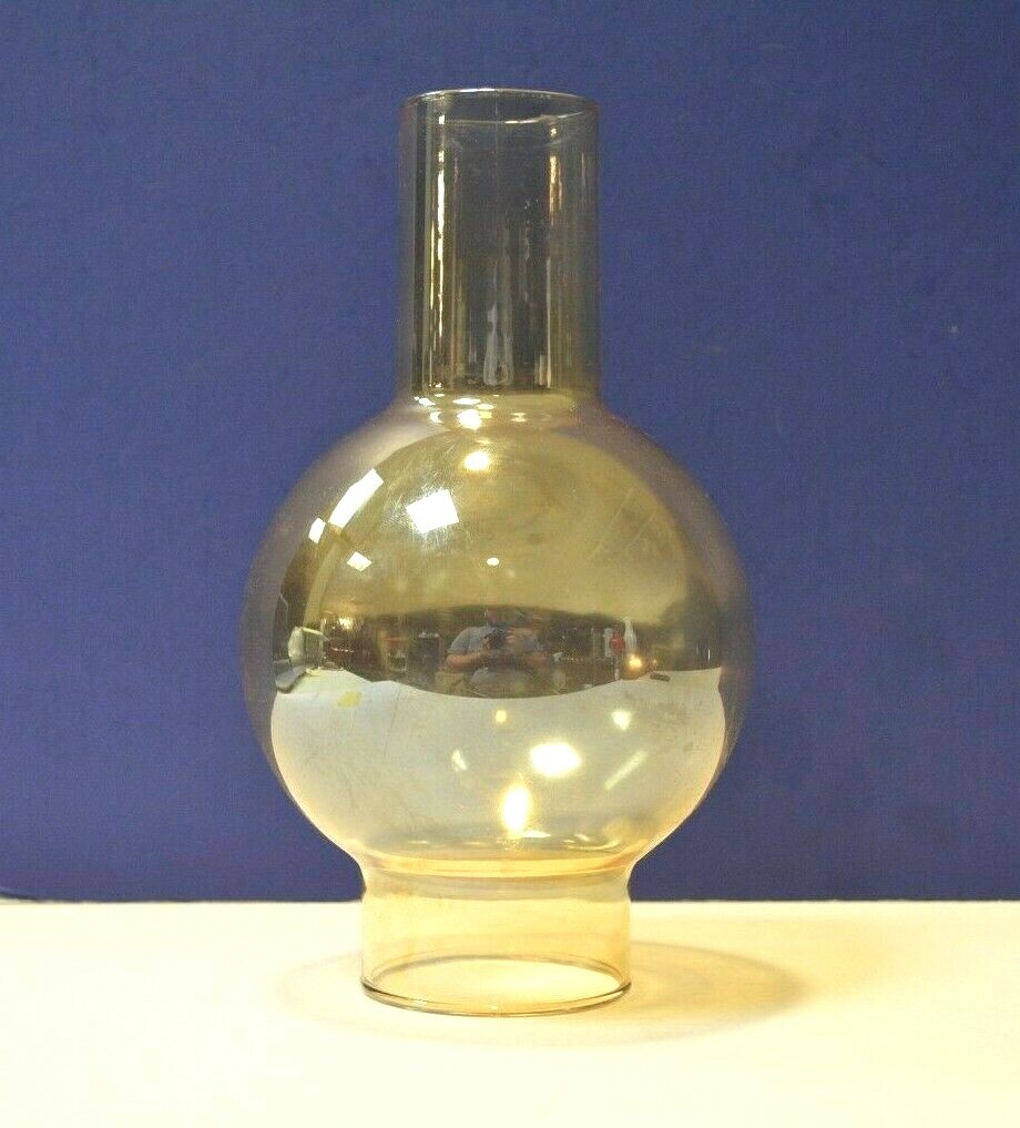 Amber 2.5" Fitter 8.5" Height GLASS CHIMNEY Ball Replacement Shade NEW 5743/560