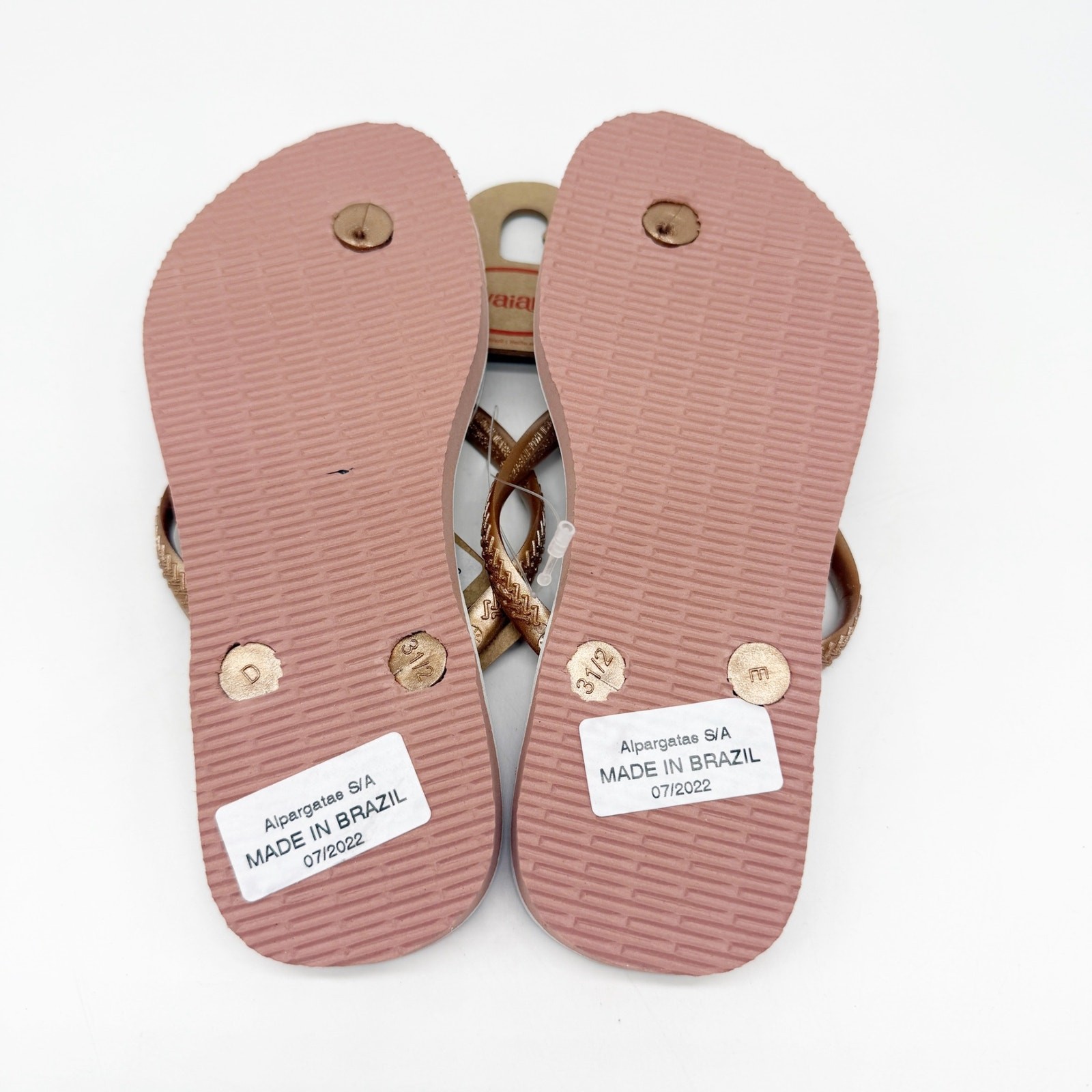 Havaianas Girls Slim Animal Floral Flip Flop Sandal Crocus Rose Size 2Y EU 33/34