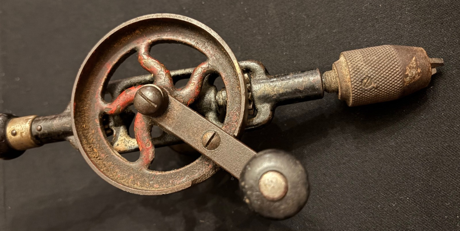 Antique Hand Tools-Hacksaw/Brace Drill/Eggbeater Drill/Spiral Rachet Screwdriver