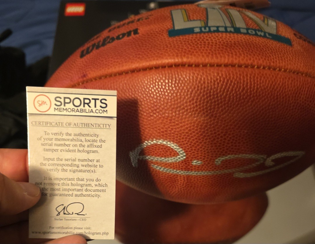 Patrick Mahomes Super Bowl Liv Signed Football Beckett COA