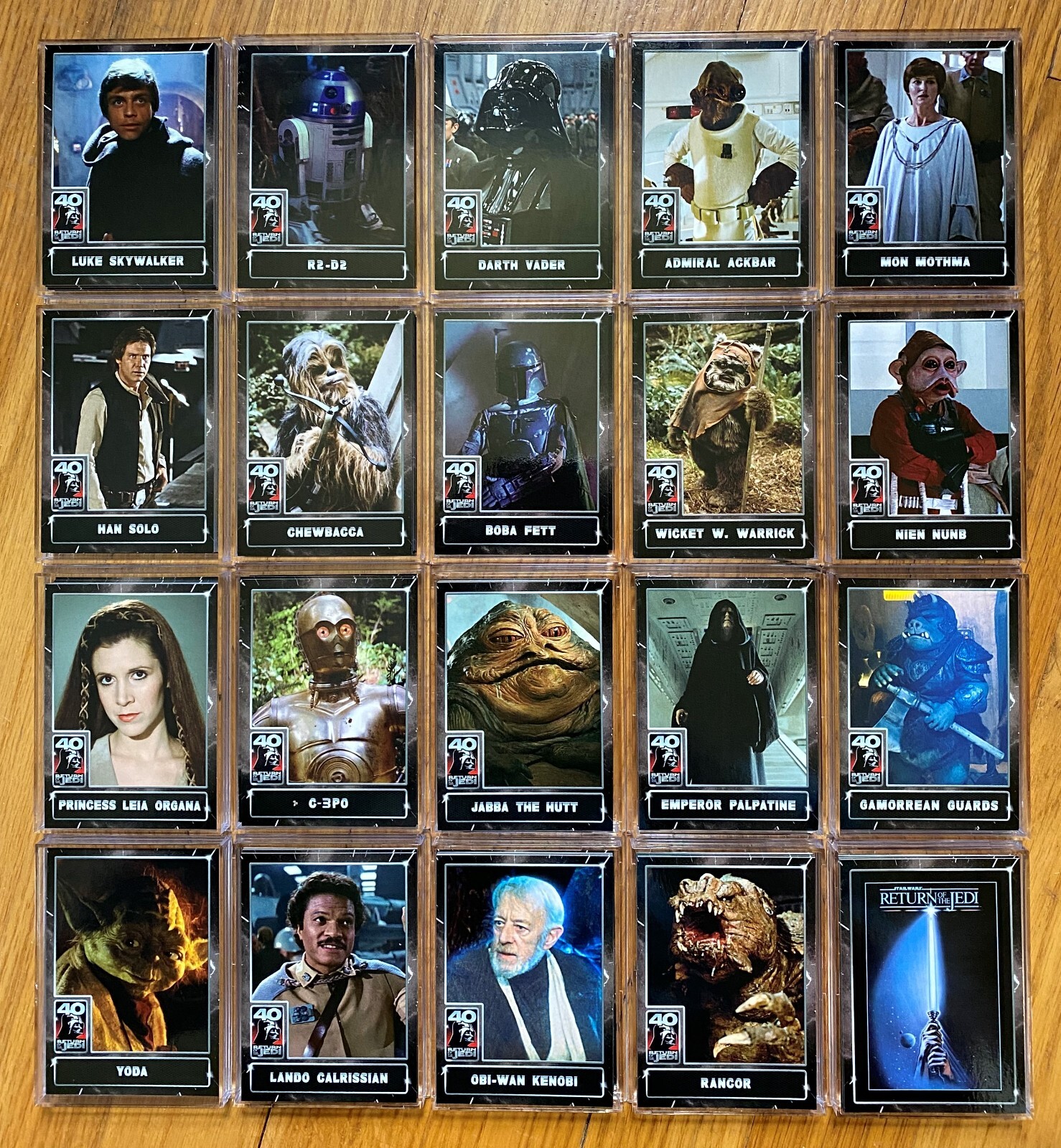 Topps Star Wars Return of the Jedi 40th Anniversary 20 Card Complete Set IN HAND