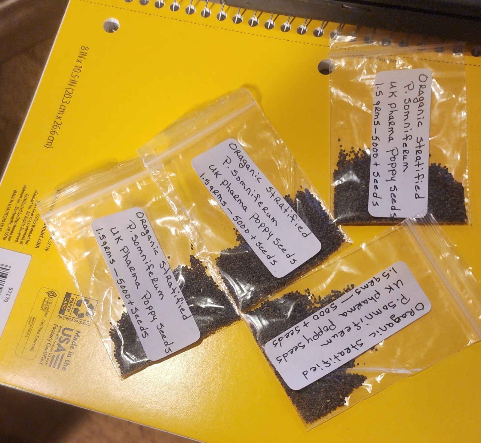 Uk Pharma poppy seeds (P Somniferum) 1.5 gm 5000+ seeds