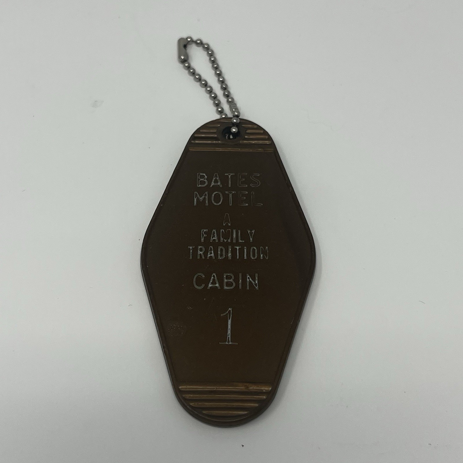 Psycho Bates Motel Horror Film Motel Room Keychain Plastic Bronze-tone