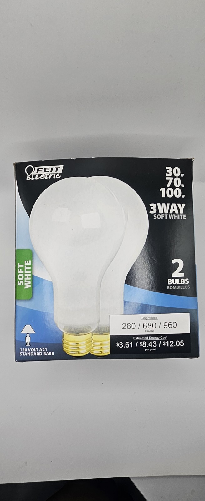 Feit electric 30/70/100 3 way bulb 6-pk ((3)-2pks)
