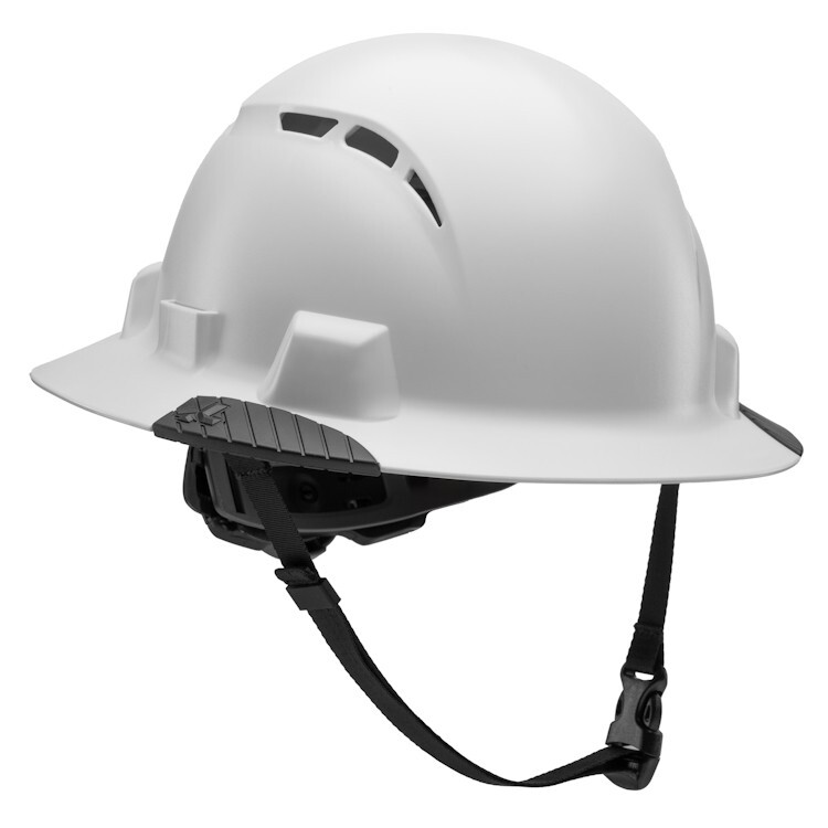 Lift Safety White iDAX HDPE White Full Brim Vented Hard Hat- Class C