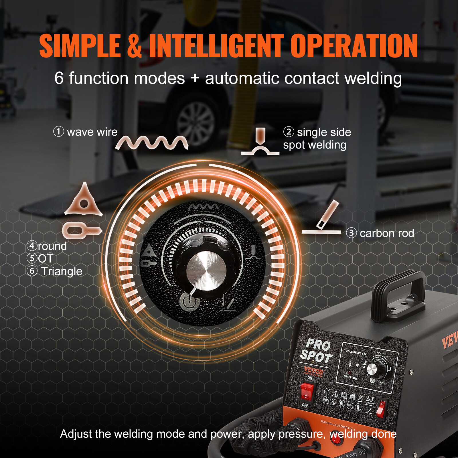 VEVOR Stud Welder Dent Repair Kit 3 KW Spot Welder Dent Puller & 6 Welding Modes