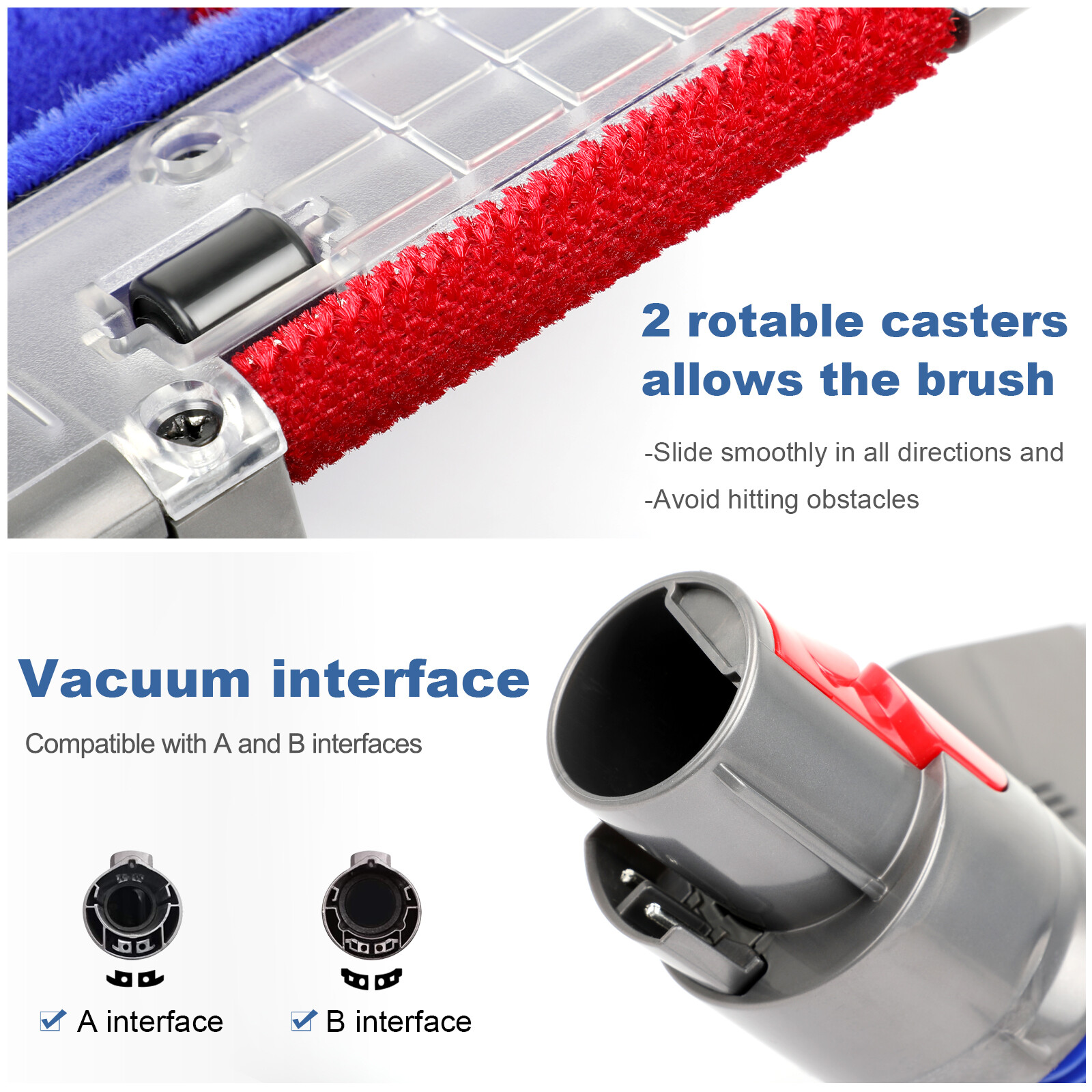 Floor Brush Head Tool For Dyson V7 V8 V10 V11 Vacuum Motorhead Animal Absolute