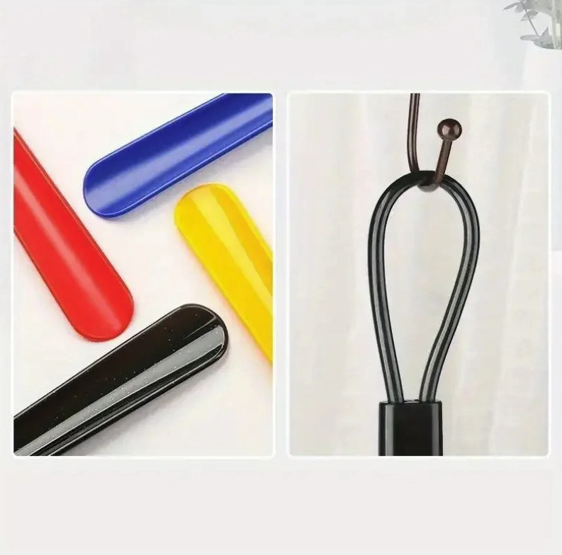 1pc Extra Long Flexible Shoe Horn: Durable Plastic Shoe Spoon Aid - NEW