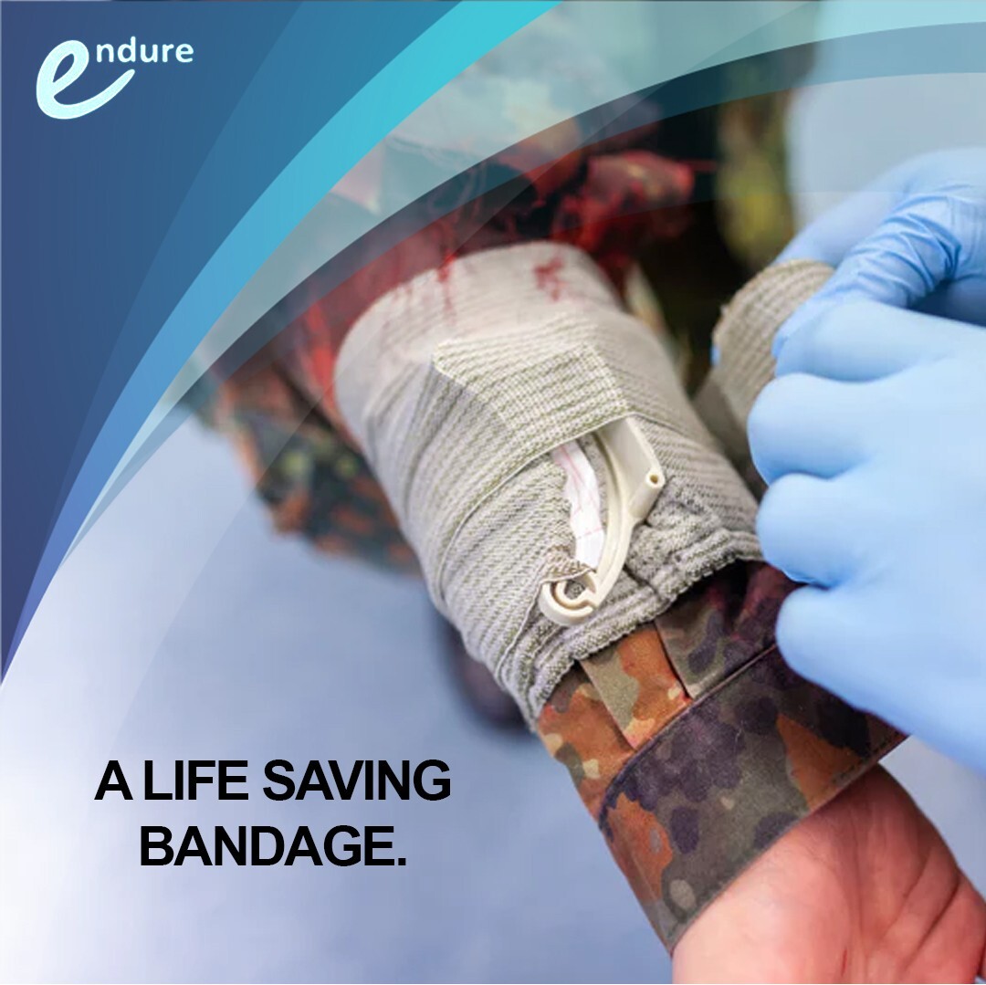 Endure Military First Aid Bandage, 5 Pack Israeli Style Battle Wound Dressing