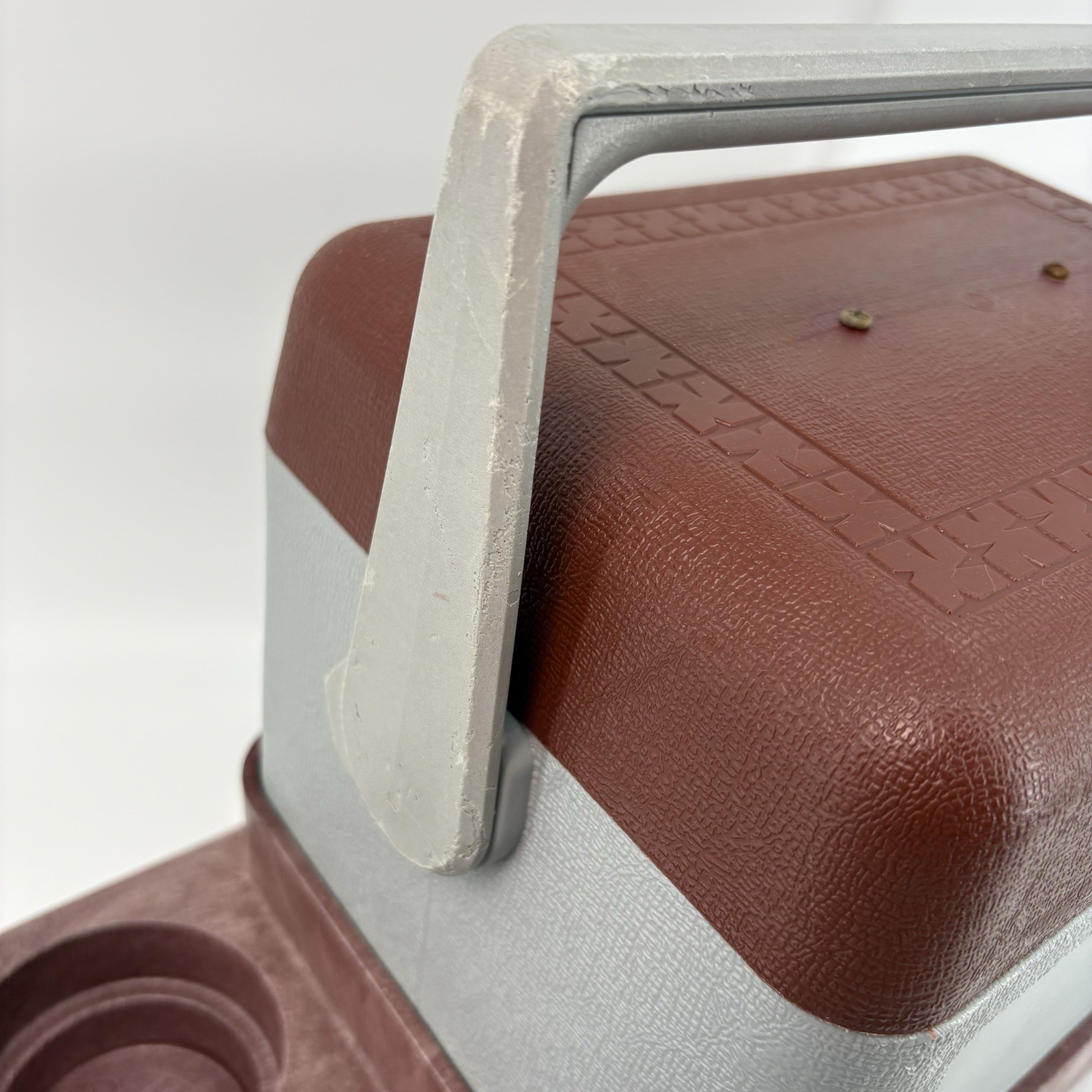 Vintage Gott Tote 6 Cooler Console Arm Rest With Cup Holder, Red, Read DS!