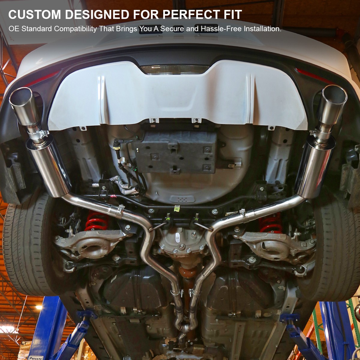 Fits 2015-2021 Mustang 2.3L EcoBoost Stainless Steel Dual Catback Exhaust System