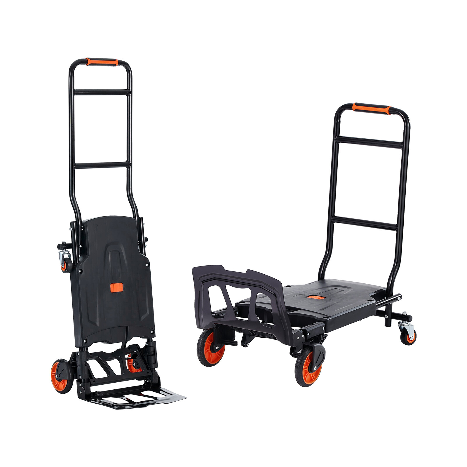Aluminum Hand Truck 2 in 1 Folding Dolly Cart 300 lbs Capacity Heavy Duty