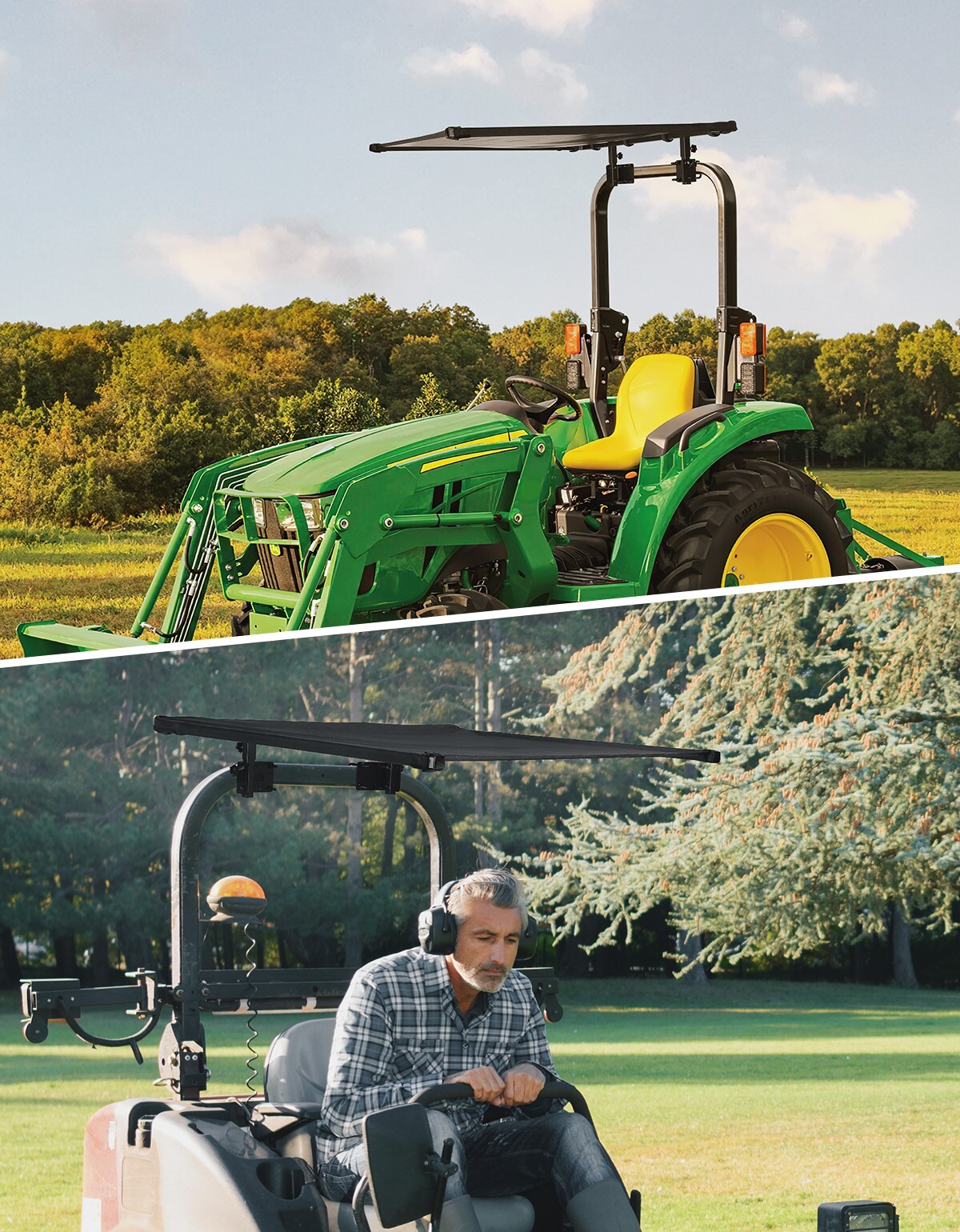 KEMIMOTO Tractor Canopy Top for John Deere Kubota ROPS Mowers