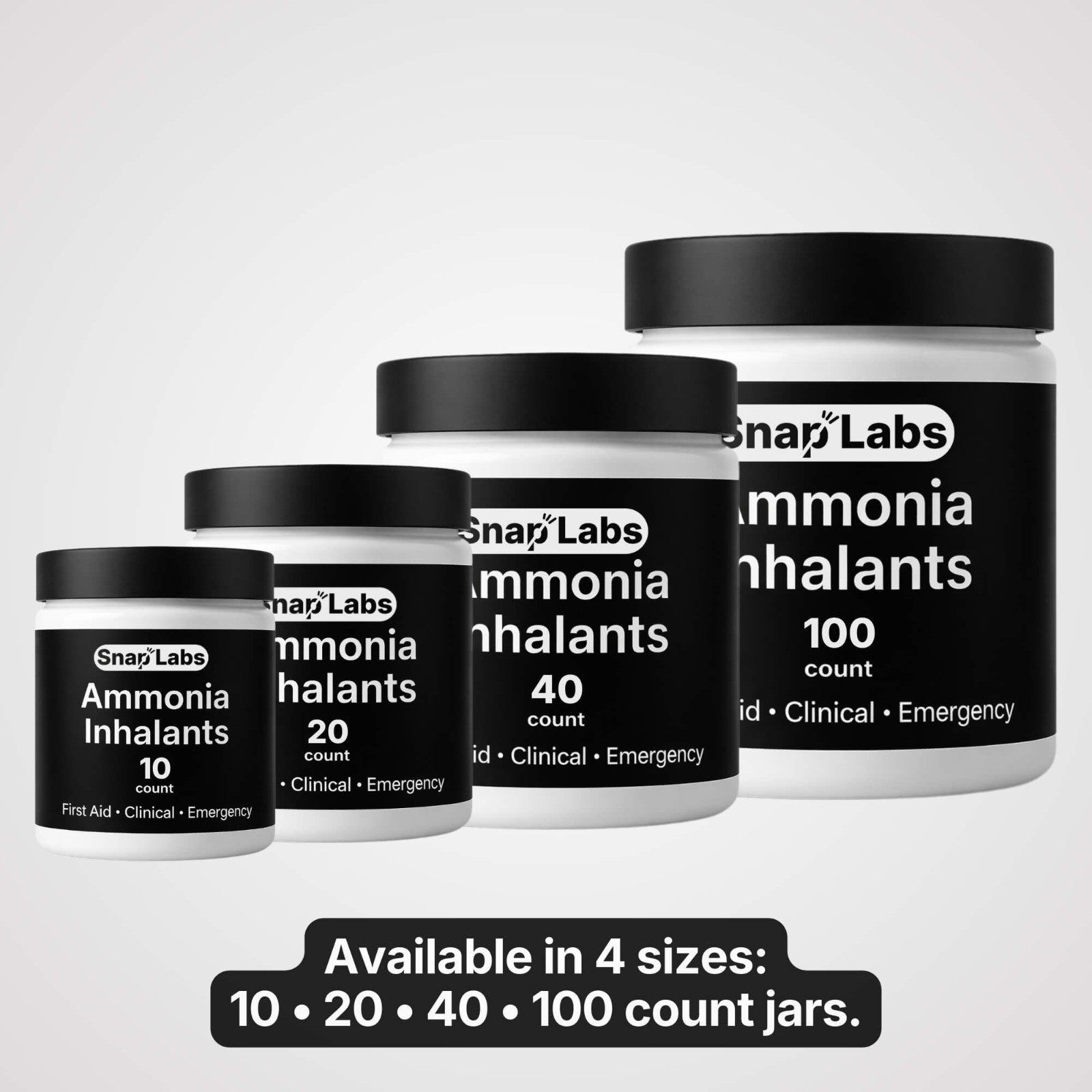 Snap Labs Ammonia Inhalants | Crushable Smelling Salts | 100-Count