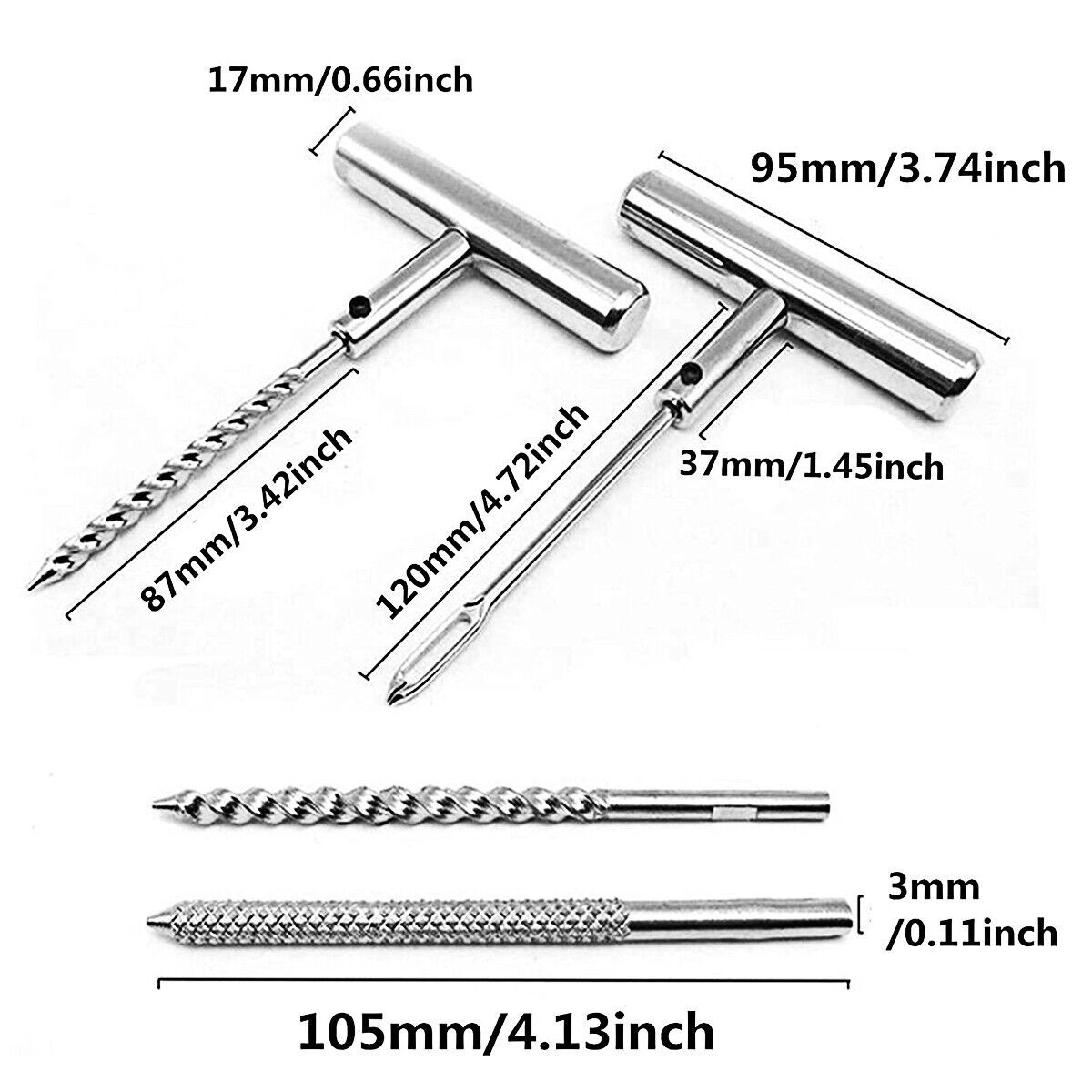 7PC Tire Repair Kit with Plug Flat Tire Puncture Repair Tire Plug Kit Heavy Duty