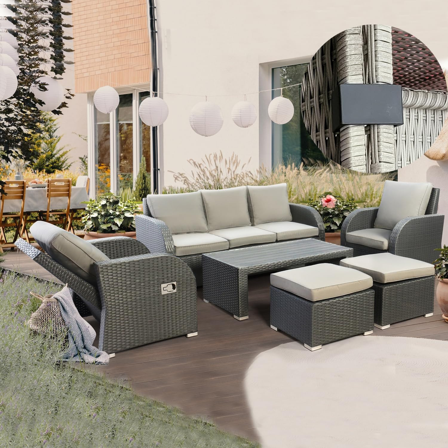 12 Pieces Outdoor Patio Furniture Clips for Wicker Sectional Couch Sofa Furnitur