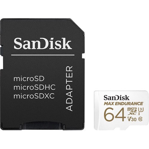 SanDisk MAX ENDURANCE 64 GB Class 10/UHS-I U3 microSDHC (Lot of 5)
