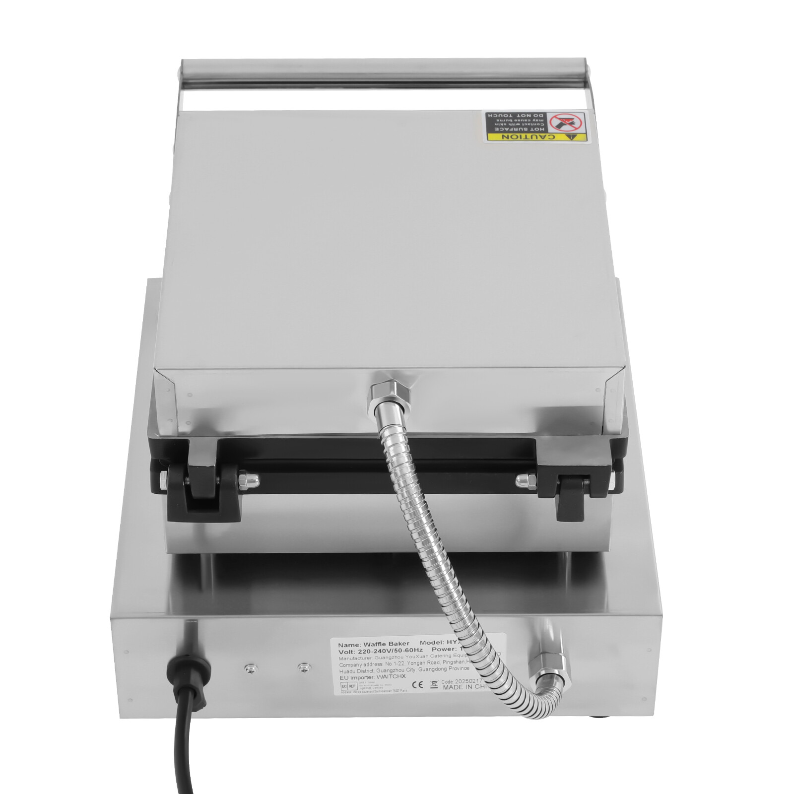 Electric Waffle Maker Commercial Belgian Waffle Baker Nonstick Baking Machine