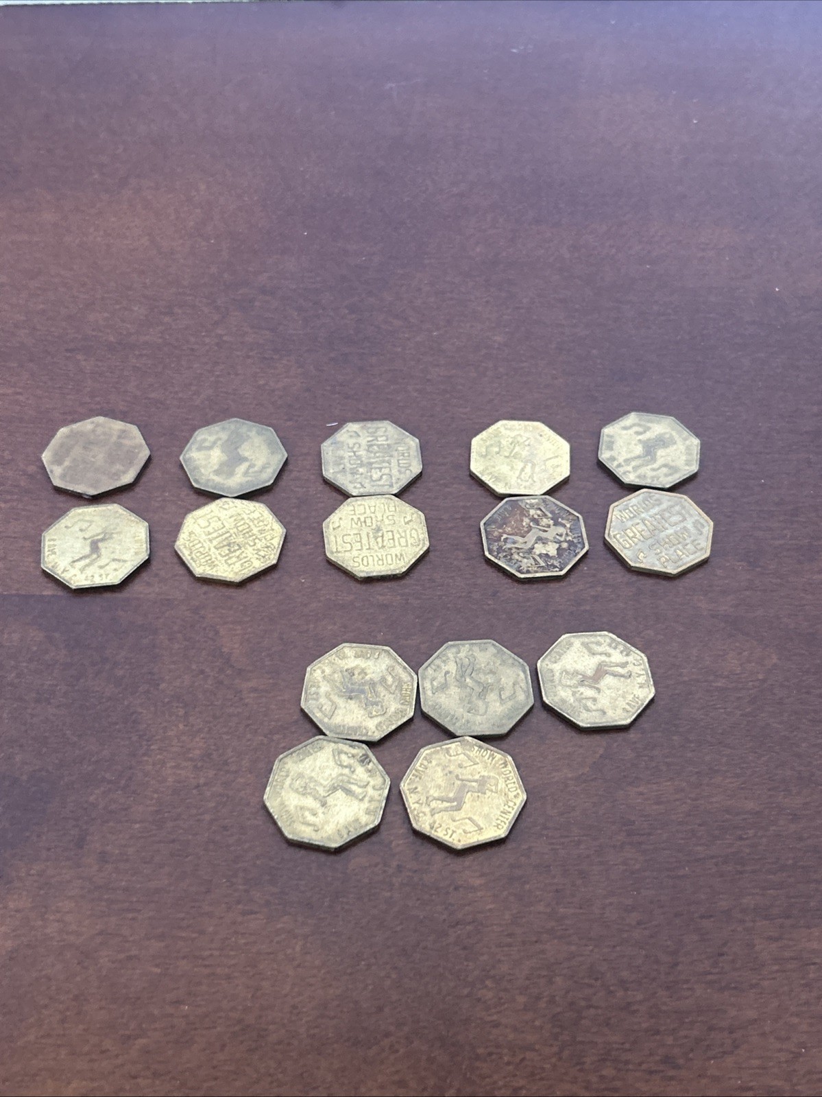 New York City NY Show World Center - 8th Ave & 42nd St Peep Show Token Lot Of 15