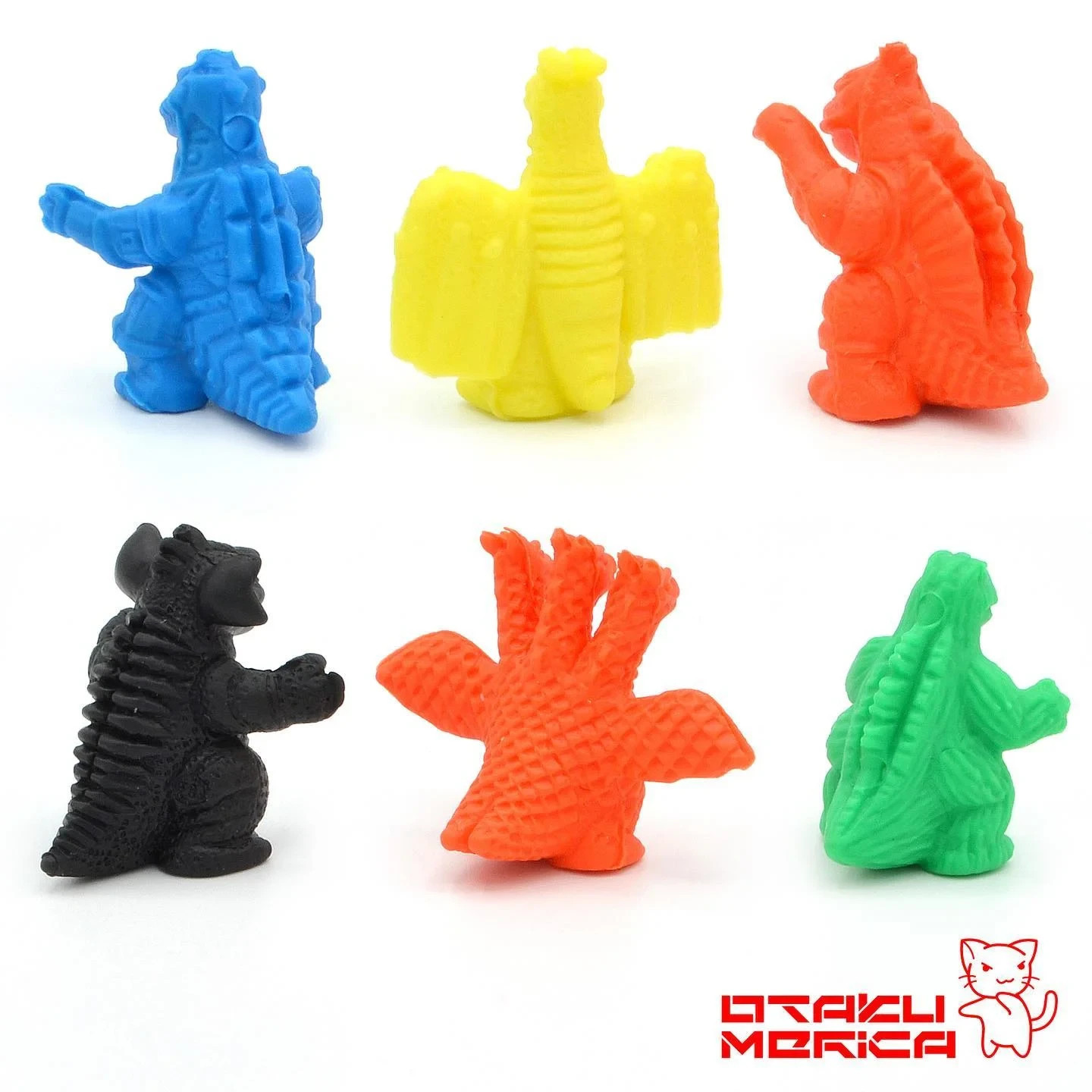 Kaiju Freaks: Godzilla Keshi RANDOM Set of 6 - Vintage 80s Kaiju Keshigomu 1in