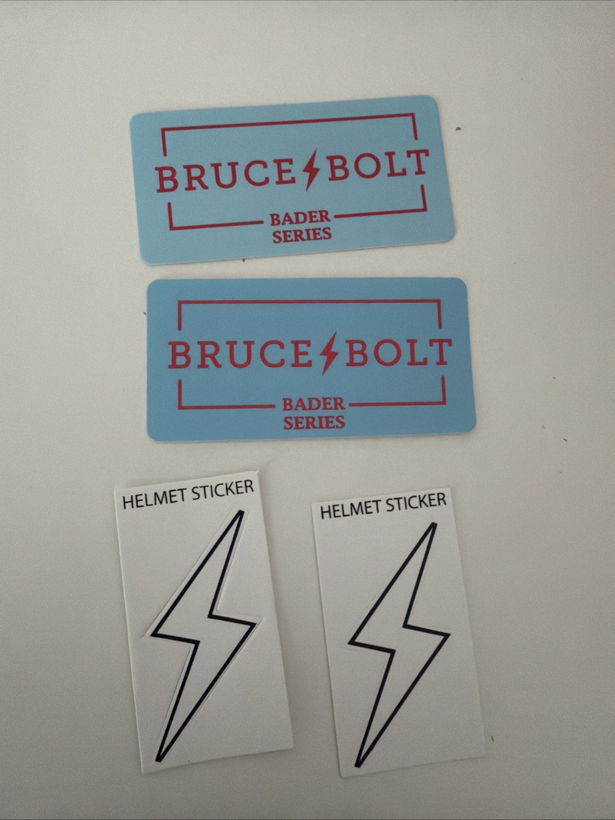 Bruce Bolt Stickers - Helmet
