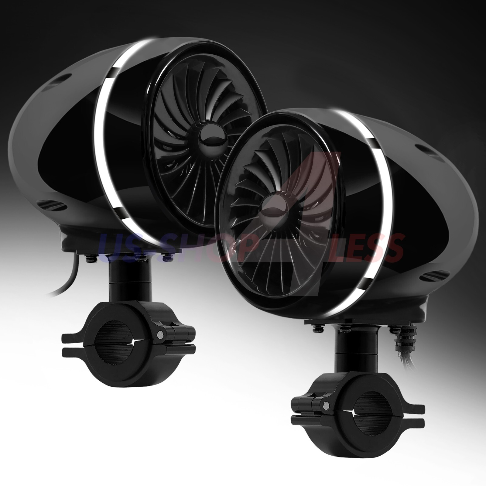 Waterproof Bluetooth Motorcycle Stereo LED Speakers Amp Audio System Harley USB