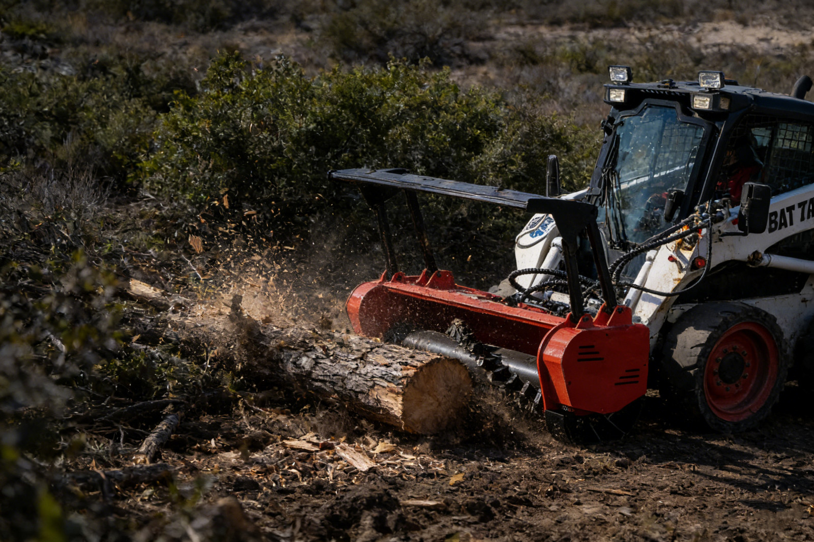 46in Forestry Mulcher Attachment Wood Chipper Brush Mower Fits Bobcat Skid Steer