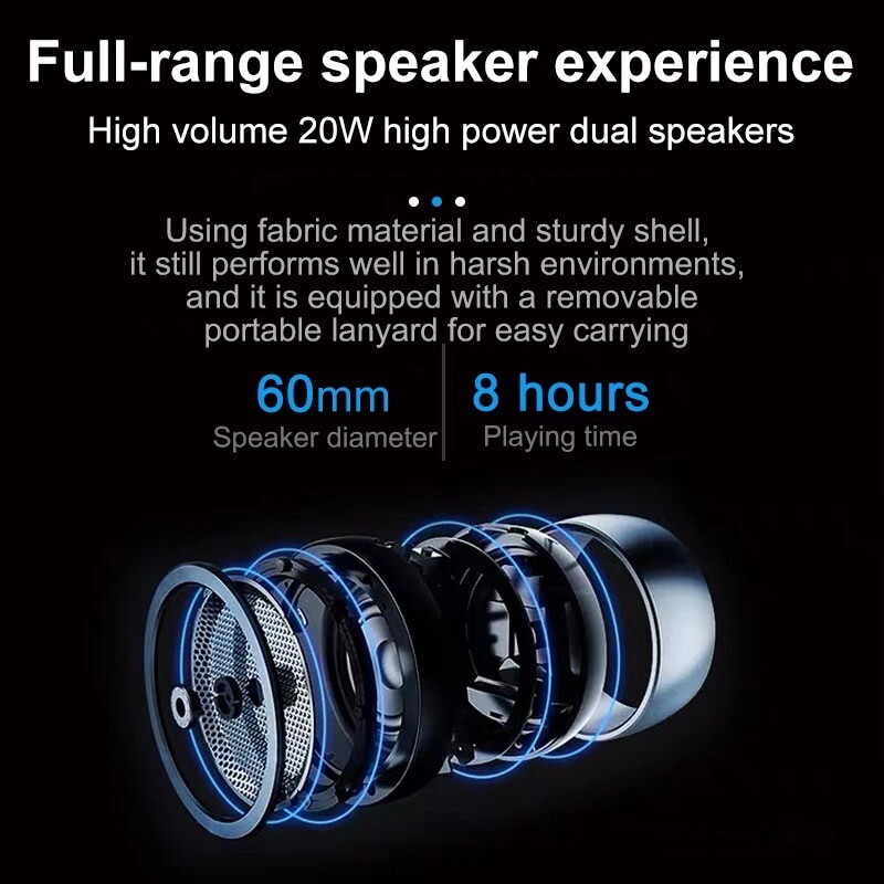 Bluetooth Wireless Portable Speaker Waterproof Stereo Bass USB TF FM Radio LOUD