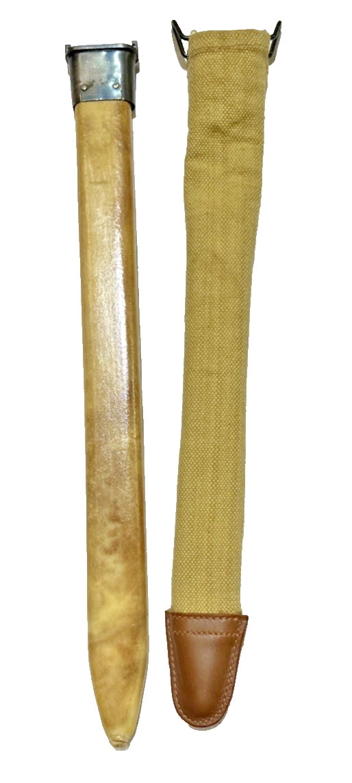 WWI Production Style of US M1910 Bayonet Scabbard with Khaki Web Cover