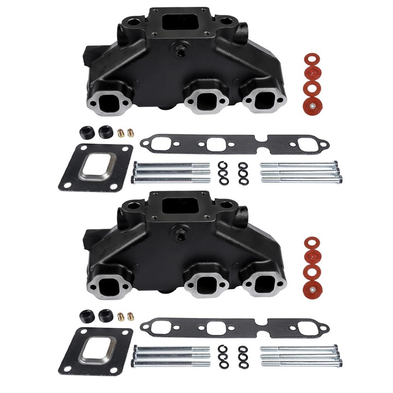 2PCS Exhaust Manifold Dry Joint Riser for Mercruiser GM 4.3 V6 2002-UP 864612T01