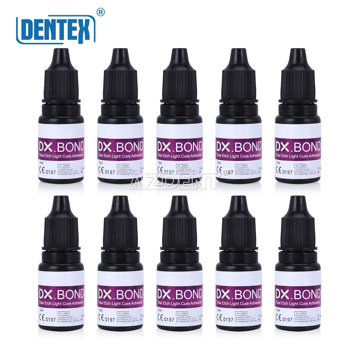 5X DENTEX Dental Light Cure Dentin Enamel Bonding Resin Adhesive ONE STEP 5 ML