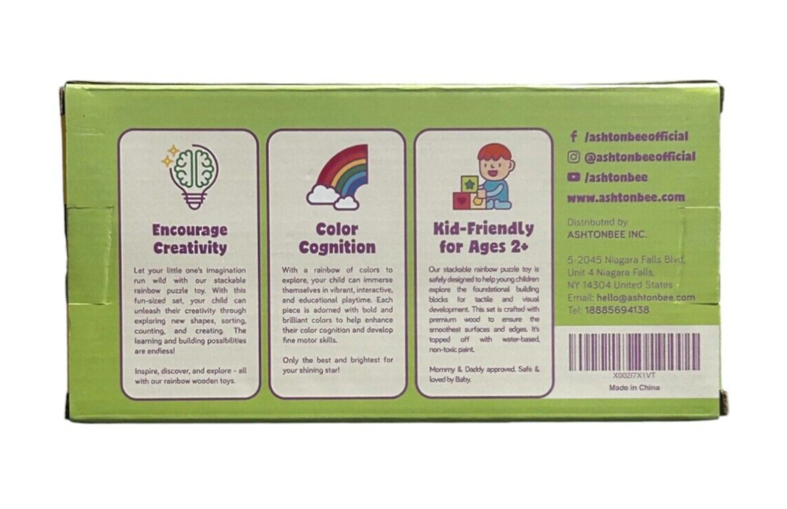 Wooden Rainbow Stacking Toy