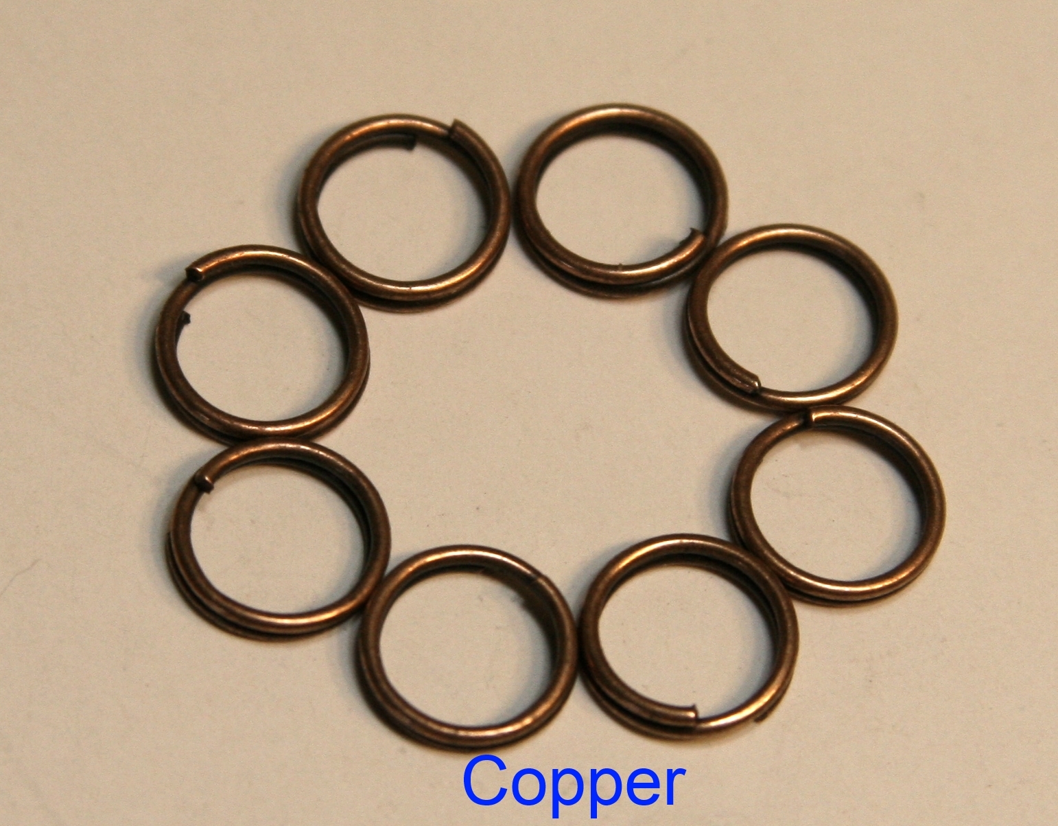 5mm,6mm,7mm,8mm Split Ring DOUBLE connector 6 Colors